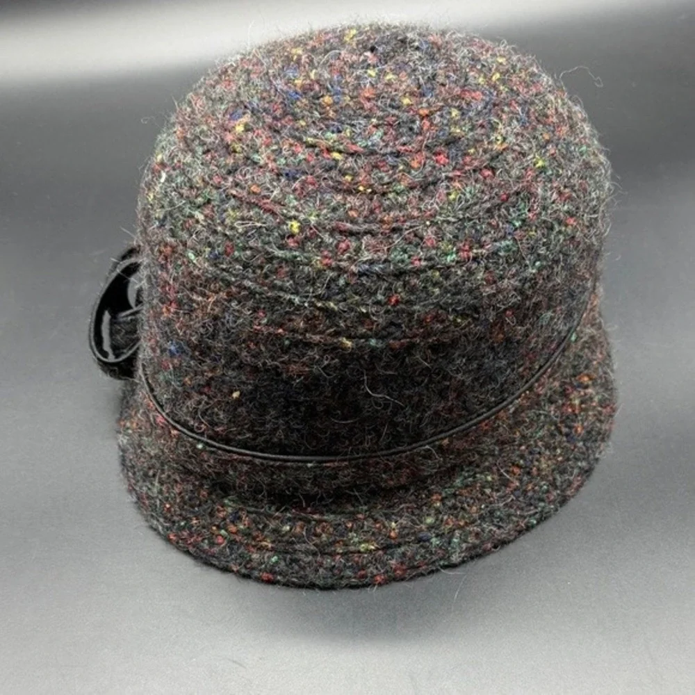 Betmar New York Ella Multi Color Confetti Tweed Cloche‎ Hat Side Knot B026H NEW